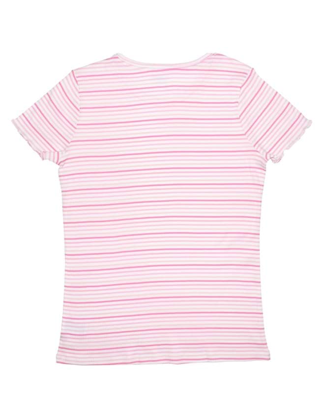 Mini Me Pembe Çizgili Kadın T-shirt  resmi